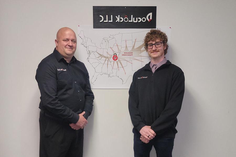 Recent Northwest graduate Spencer Engelman (left) is a new franchisee of DocuLock LLC, which Paul Janicek (right) founded in 2017. (Submitted photo)